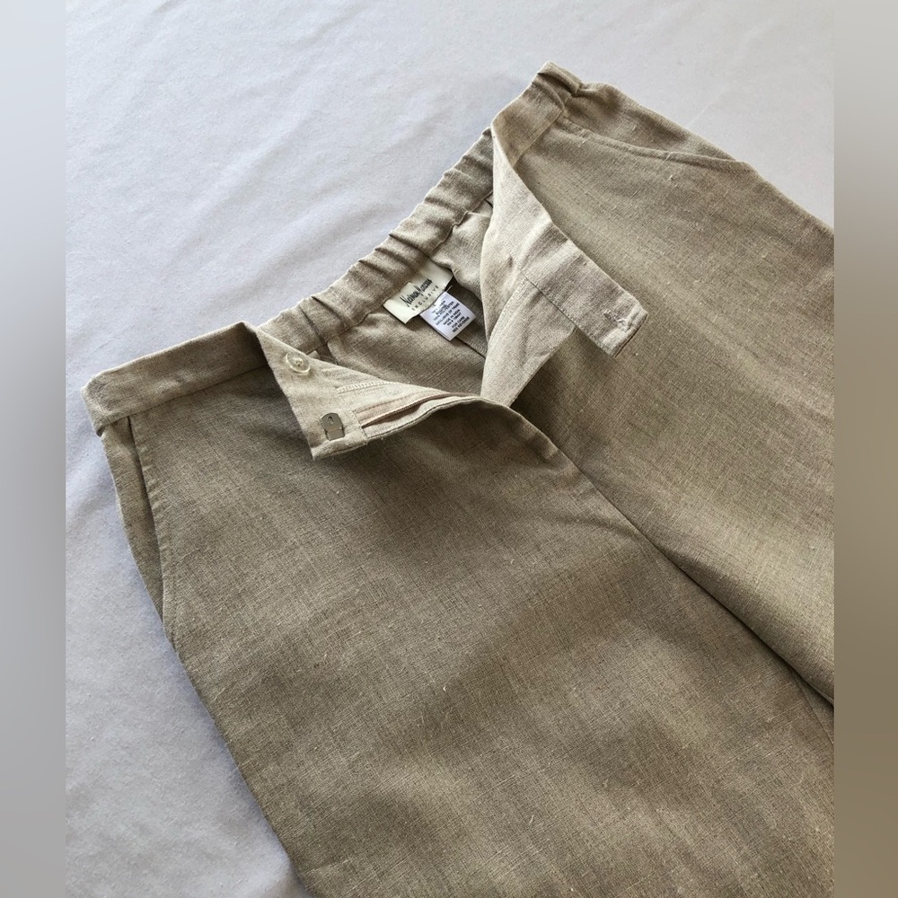 Neiman Marcus Linen Exclusive Women’s Cropped Pants. Beach, Summer, Casual. - Picture 4 of 10